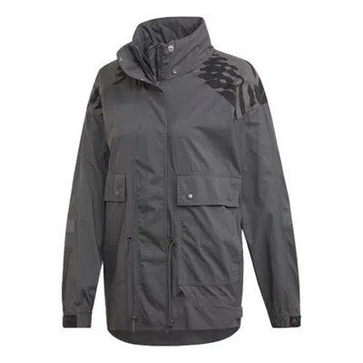 Adidas Originals (wmns) Adidas By Stella Mccartney Run Ultimate Jacket 'grey' In Gray