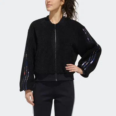 Adidas Originals (wmns) Adidas Cny Mic Bomber Series Double Sided Aviator Jacket In Blue