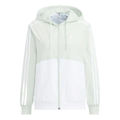 Adidas Originals (wmns) Adidas Essentials Woven Jacket 'white' In Multi