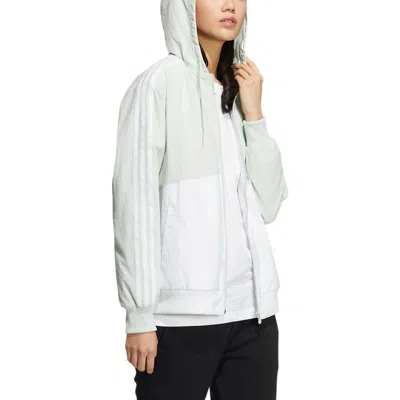 Adidas Originals (wmns) Adidas Essentials Woven Jacket 'white' In Multi