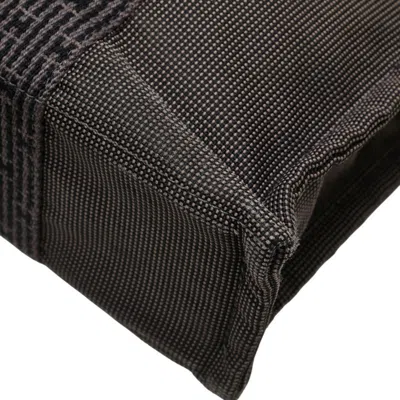 Pre-owned Hermes Her Line Black Gray Canvas Handbag Tote Bag () In Multi