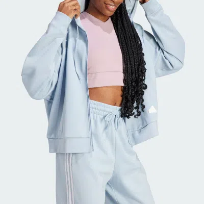 Adidas Originals (wmns) Adidas Future Icons 3-stripes Full-zip Hoodie Jackets 'blue'