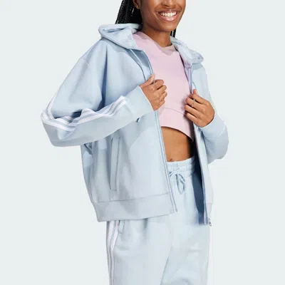 Adidas Originals (wmns) Adidas Future Icons 3-stripes Full-zip Hoodie Jackets 'blue'