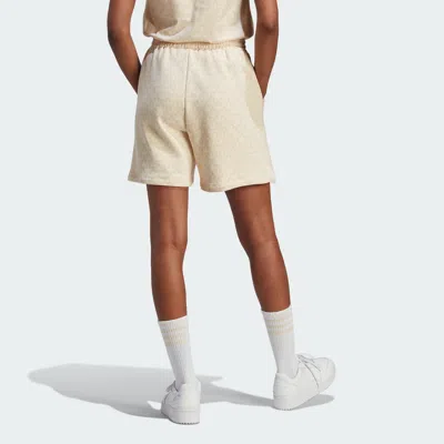 Adidas Originals (wmns)  Trefoil Monogram Shorts 'beige' In Neutral