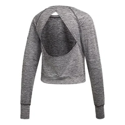Adidas Originals (wmns) Adidas Stella Mccartney Open Back Cover T-shirt 'grey' In Gray