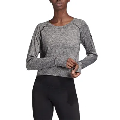 Adidas Originals (wmns) Adidas Stella Mccartney Open Back Cover T-shirt 'grey' In Gray
