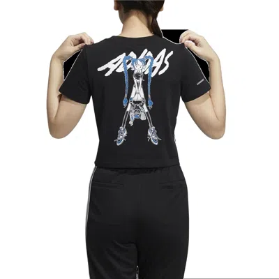 Adidas Originals (wmns) Adidas Apxj Ss T-shirt 'black White' In Multi