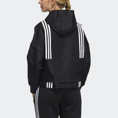 Adidas Originals (wmns) Adidas Str Jkt Light Sport Patchwork Hooded Jacket For Black