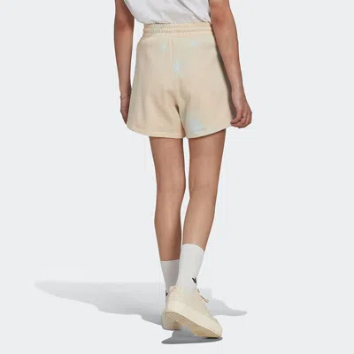 Adidas Originals (wmns) Adidas Allover Print Loose Shorts Asia Sizing 'beige Purple' In Neutral