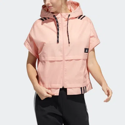 Adidas Originals (wmns) Adidas Str Jkt Light Detachable Sleeve Sports Pink Red Jacket