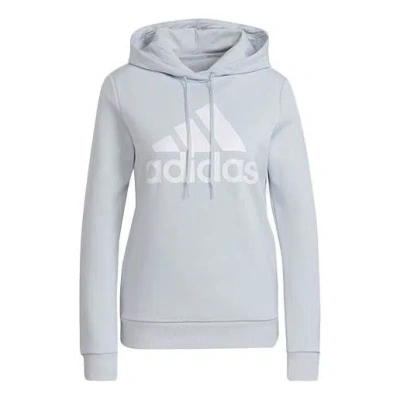 Adidas Originals (wmns) Adidas Loungewear Logo Fleece Hoodie 'grey' In Gray
