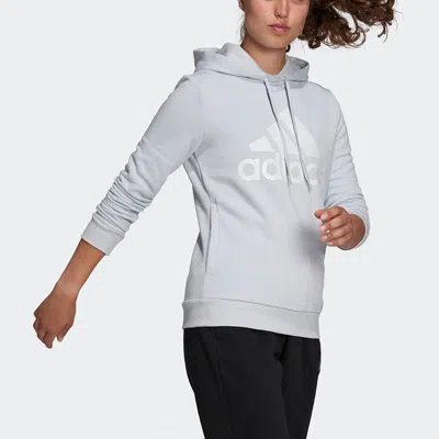 Adidas Originals (wmns) Adidas Loungewear Logo Fleece Hoodie 'grey' In Gray