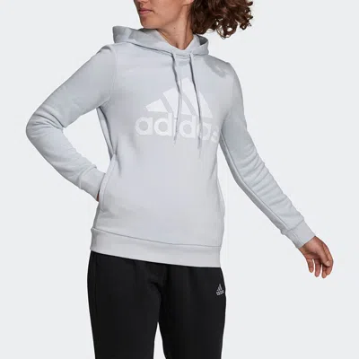 Adidas Originals (wmns) Adidas Loungewear Logo Fleece Hoodie 'grey' In Gray
