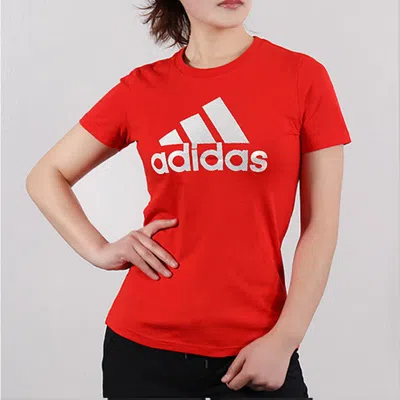Adidas Originals (wmns) Adidas Foil Sports Stylish Round Neck Short Sleeve Red