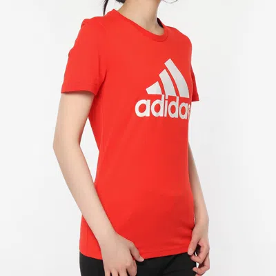 Adidas Originals (wmns) Adidas Foil Sports Stylish Round Neck Short Sleeve Red