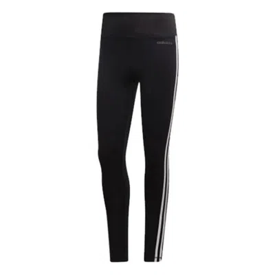 Adidas Originals (wmns) Adidas Designed 2 Move 3-stripes High-rise Long Tights Asia Sizing 'black White'