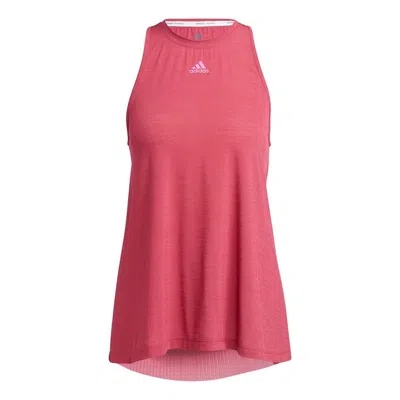 Adidas Originals (wmns) Adidas Dance Tank Yoga Gym Loose Breathable Round Neck Sports Pink Vest In Red