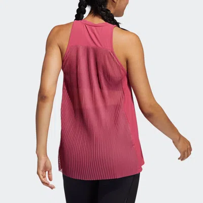Adidas Originals (wmns) Adidas Dance Tank Yoga Gym Loose Breathable Round Neck Sports Pink Vest In Red