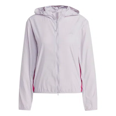 Adidas Originals (wmns) Adidas Run It Windbreaker Jackets 'purple' In Pink