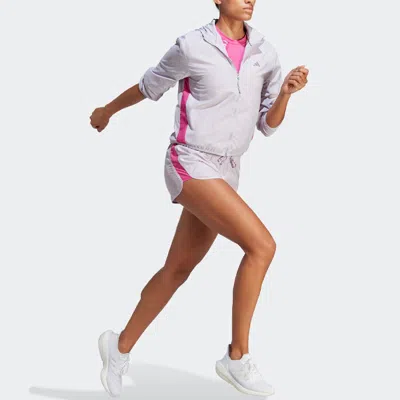 Adidas Originals (wmns) Adidas Run It Windbreaker Jackets 'purple' In Pink