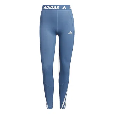Adidas Originals (wmns) Adidas Techfit 3-stripes Long Gym Tights 'blue'