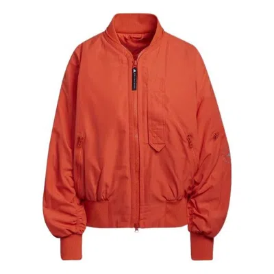 Adidas Originals (wmns) Adidas By Stella Mccartney Bomber Jacket 'orange' In Red
