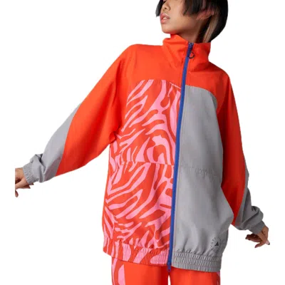 Adidas Originals (wmns) Adidas By Stella Mccartney Color Blocked Track Jacket 'orange Grey' In Multi