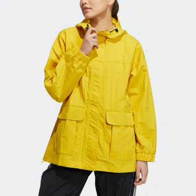 Adidas Originals (wmns) Adidas W Prsve Fz Jkt Sports Hooded Jacket Yellow
