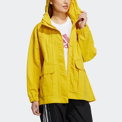 Adidas Originals (wmns) Adidas W Prsve Fz Jkt Sports Hooded Jacket Yellow