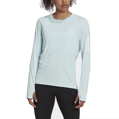 Adidas Originals (wmns) Adidas Own The Run Long Sleeve T-shirt 'blue'
