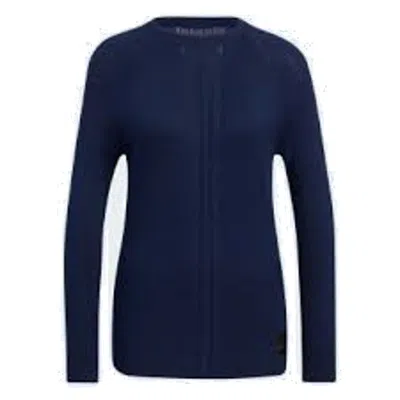 Adidas Originals (wmns) Adidas Statement Blended Cashmere Pullover Sweater 'navy' In Blue