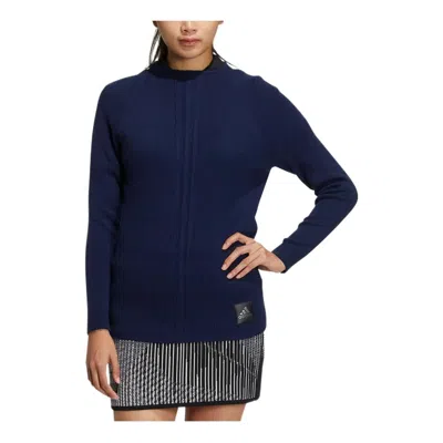 Adidas Originals (wmns) Adidas Statement Blended Cashmere Pullover Sweater 'navy' In Blue