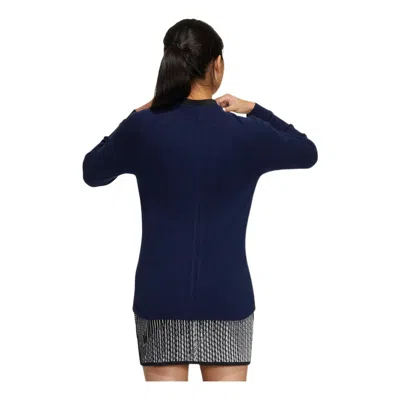 Adidas Originals (wmns) Adidas Statement Blended Cashmere Pullover Sweater 'navy' In Blue