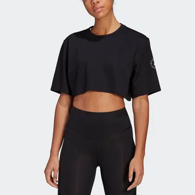 Adidas Originals (wmns) Adidas By Stella Mccartney Future Playground Cropped T-shirt 'black'