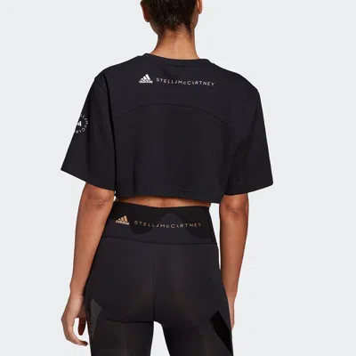 Adidas Originals (wmns) Adidas By Stella Mccartney Future Playground Cropped T-shirt 'black'