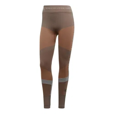 Adidas Originals (wmns) Adidas Stella Mccartney Running Leggings Asia Sizing 'olive Green' In Brown
