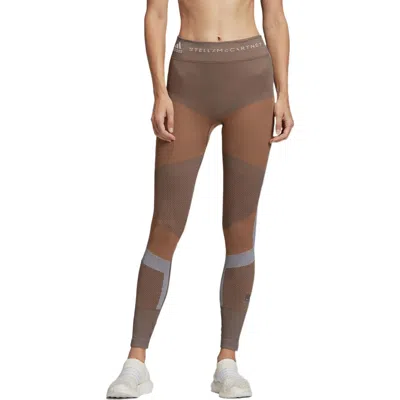 Adidas Originals (wmns) Adidas Stella Mccartney Running Leggings Asia Sizing 'olive Green' In Brown