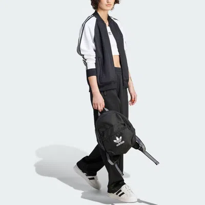 Adidas Originals (wmns) Adidas Adicolor Classics Oversized Sst Track Jacket 'black White' In Blue