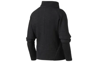 Adidas Originals (wmns) Adidas W Htr Jkt Solid Color Irregular Zipper Sports Jacket Black Gray