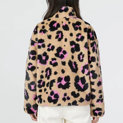 Adidas Originals (wmns) Adidas Neo Vbe Jackets 'tan Black Pink' In Multi