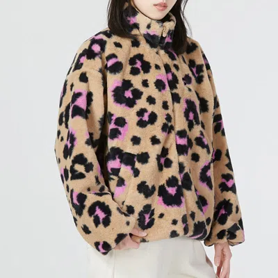 Adidas Originals (wmns) Adidas Neo Vbe Jackets 'tan Black Pink' In Multi