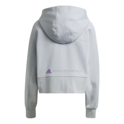 Adidas Originals (wmns) Adidas By Stella Mccartney Cropped Hooded Jacket 'grey' In Gray