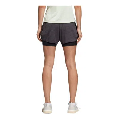 Adidas Originals (wmns) Adidas Two-in-one Chill Shorts Asia Sizing 'black' In Brown