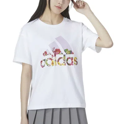 Adidas Originals (wmns) Adidas Flower Graphic T-shirt 'white Pink'