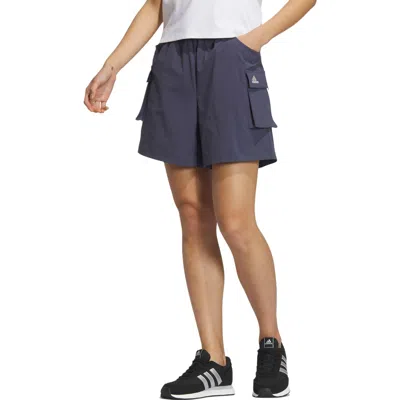 Adidas Originals (wmns) Adidas Sportswear Shorts 'hidden Blue' In Purple