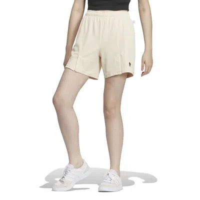 Adidas Originals (wmns) Adidas Neo Essentials Shorts 4 'beige' In Neutral