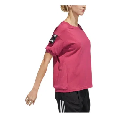 Adidas Originals (wmns) Adidas Badge Of Sport 2 T-shirt Asia Sizing 'pink Black' In Multi