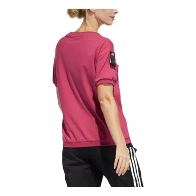 Adidas Originals (wmns) Adidas Badge Of Sport 2 T-shirt Asia Sizing 'pink Black' In Multi