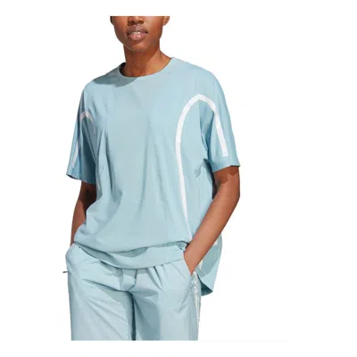 Adidas Originals (wmns) Adidas By Stella Mccartney Truepace Running Loose T-shirt 'blue White' In Multi