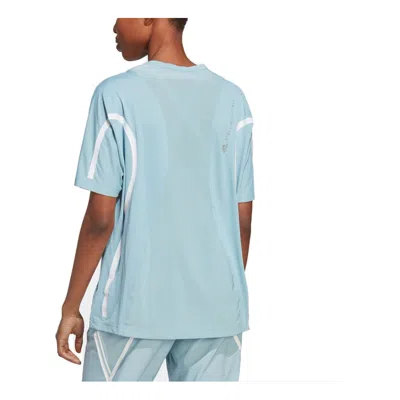 Adidas Originals (wmns) Adidas By Stella Mccartney Truepace Running Loose T-shirt 'blue White' In Multi